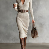 Sylvie | Vestido de Malha com Gola Semi-Montante