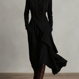 Iris | Vestido Maxi Violeta Assimétrico Plissado