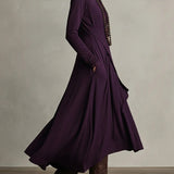 Iris | Vestido Maxi Violeta Assimétrico Plissado