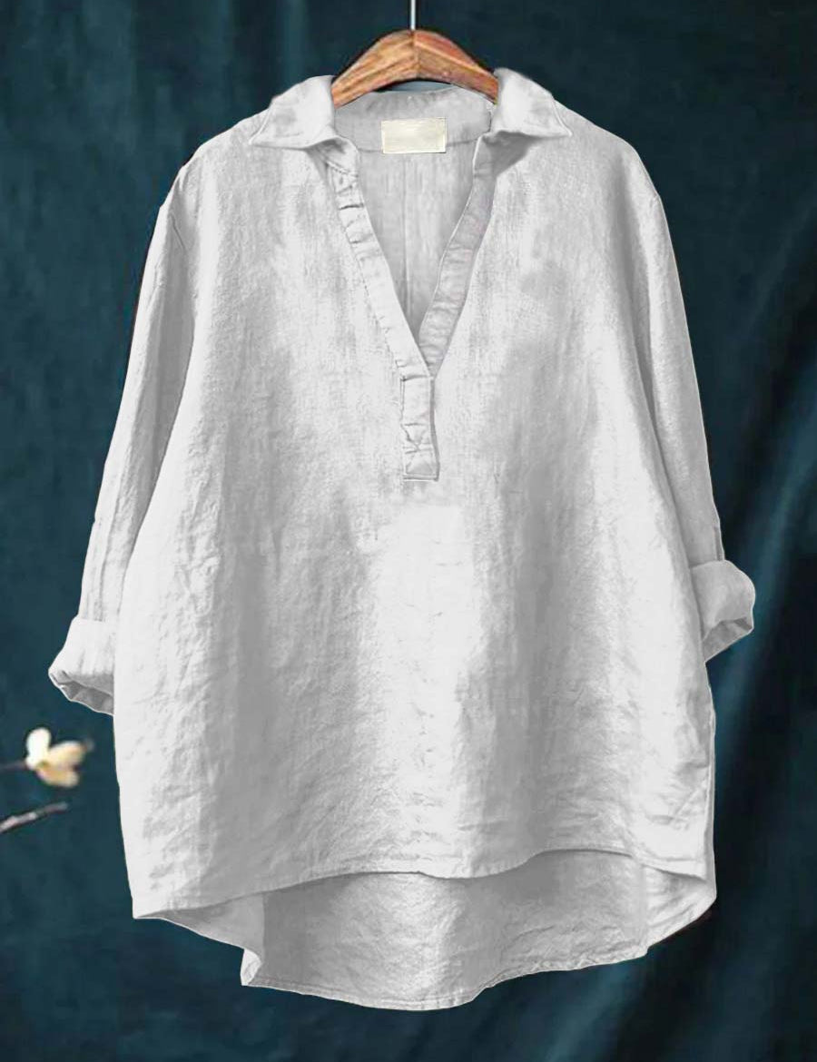 Andrea | Blusa de Linho Elegante para o Verão
