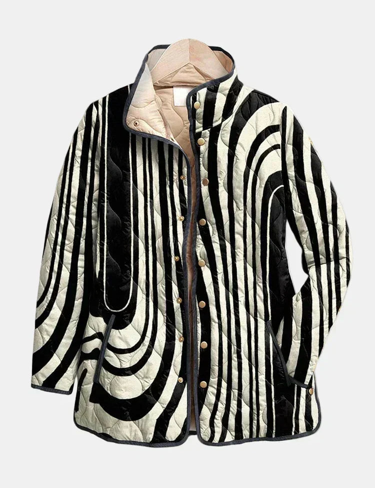 Casaco Acolchoado Gráfico Zebra Sylvie