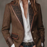 Hollis | Blazer com Painel em Padrão Chevron