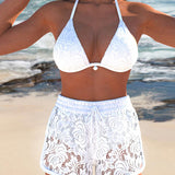 Sofía™ | Elegante bikini de renda lisa