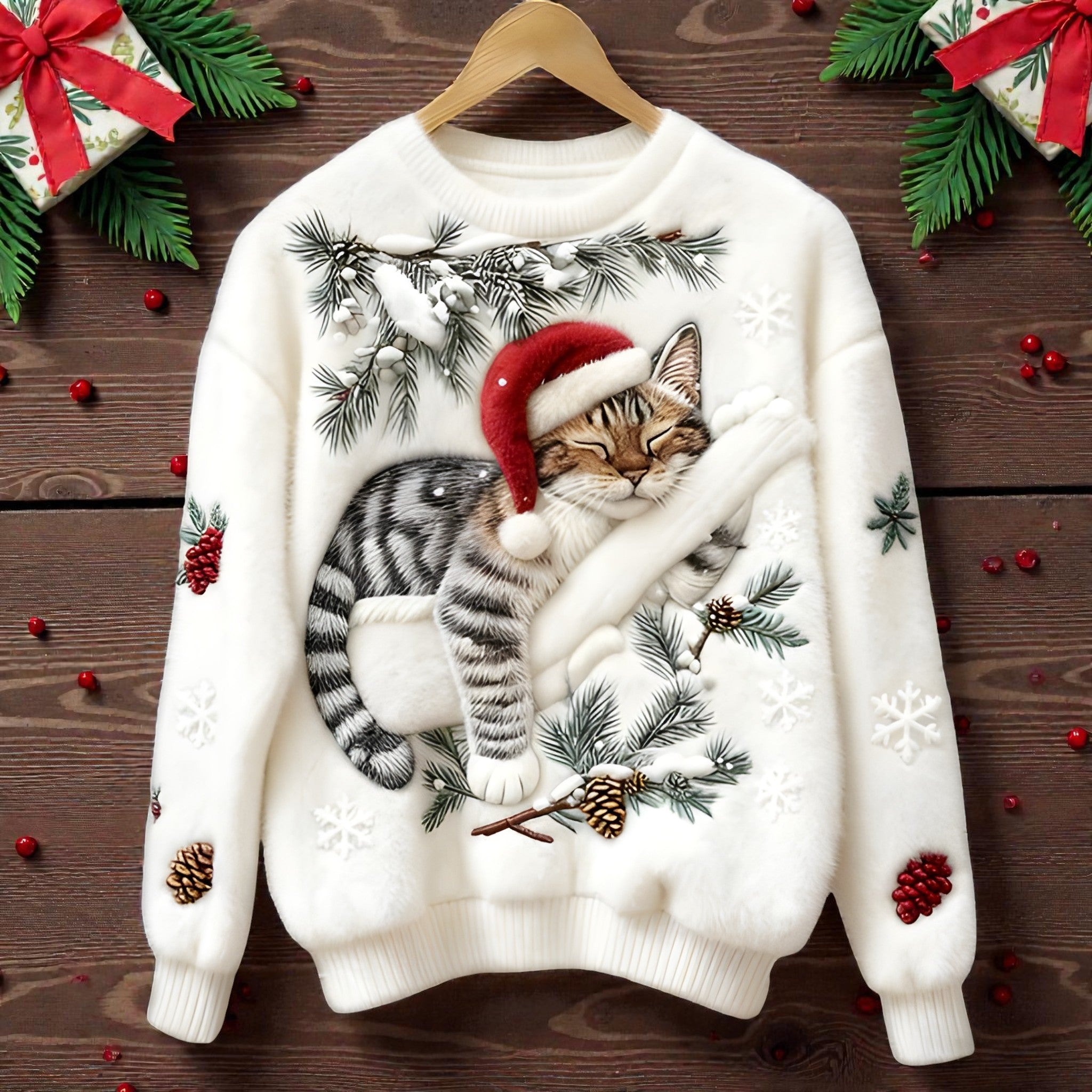 Noëlle | Pullover de Natal suave e estruturado