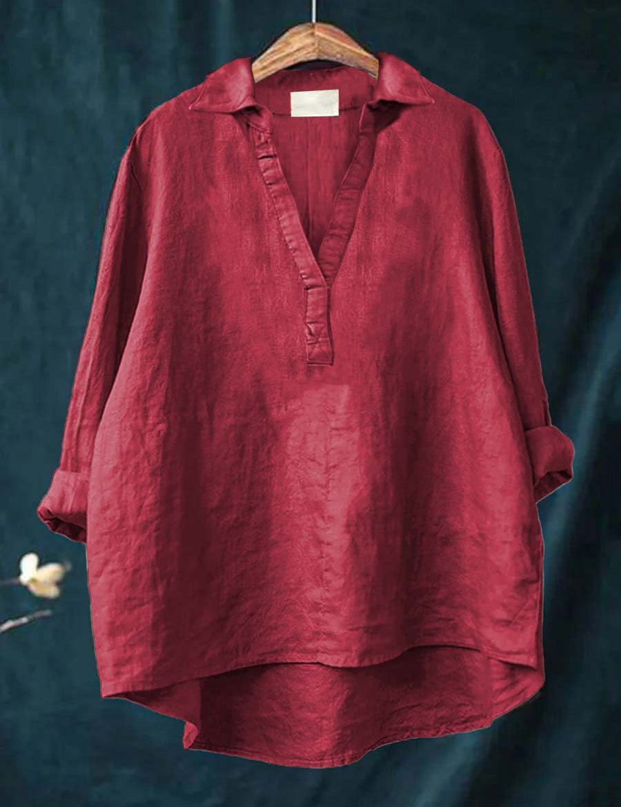 Andrea | Blusa de Linho Elegante para o Verão