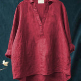Andrea | Blusa de Linho Elegante para o Verão
