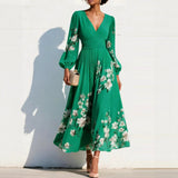 Aurelia | Vestido midi com decote em V