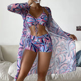 Laluna® | Conjunto de bikini 3 peças com estampado