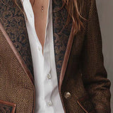 Hollis | Blazer com Painel em Padrão Chevron