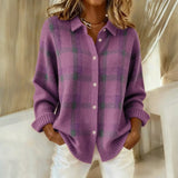 Janette™ | Pull em malha xadrez