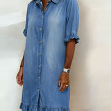 Laura | Vestido de denim confortável