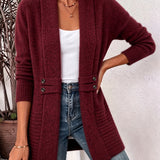 Elegante Cardigan para Mulheres - Frente Aberta & Cintura Ajustada