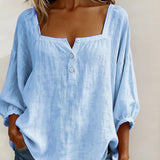 Sherri™ | Blusa elegante com decote quadrado