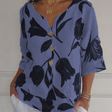 Despoina™ | Top floral com botões