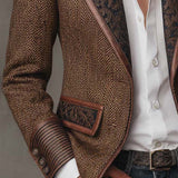 Hollis | Blazer com Painel em Padrão Chevron