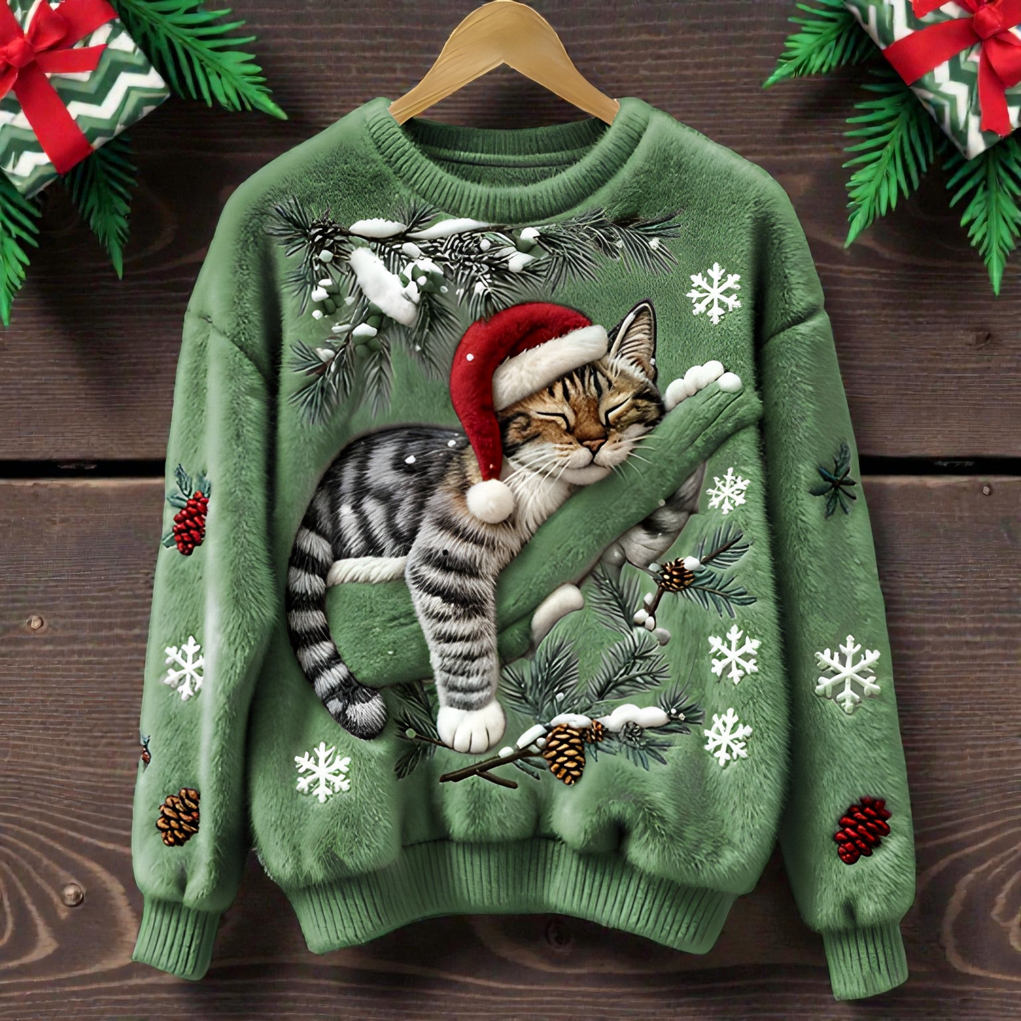Noëlle | Pullover de Natal suave e estruturado
