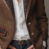 Hollis | Blazer com Painel em Padrão Chevron