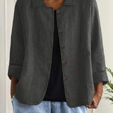 Thelma | Camisa de Overshirt Relaxada com Botões na Frente