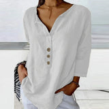 Solénya™ | Blusa de algodão-linho