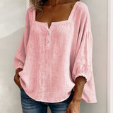 Sherri™ | Blusa elegante com decote quadrado