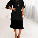Sophie – Vestido elegante fluido com volantes