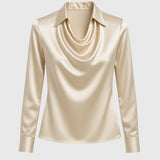 Aisha™ | Blusa fluida brilhante