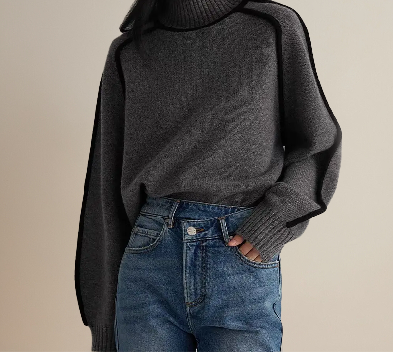 Alea | Sweater Oversized de Gola Alta Chunky