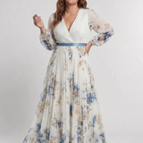 Anaïs | Vestido Maxi Floral com Mangas Longas