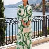 Sophie | Vestido maxi de mangas longas e cintura atada