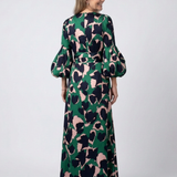 Léa | Vestido maxi de mangas longas e cintura atada