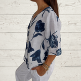 Despoina™ | Top floral com botões