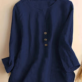 Solénya™ | Blusa de algodão-linho