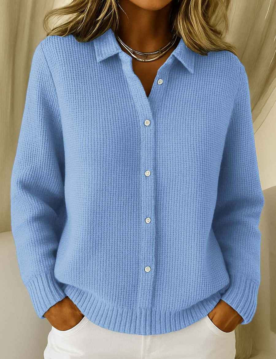 Katrina | Cardigan Botão em Tricot Texturizado