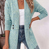Xalviere | Elegante Cardigan para Mulheres - Frente Aberta & Cintura Ajustada
