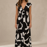 Camelia | Vestido midi fluido com estampado vibrante