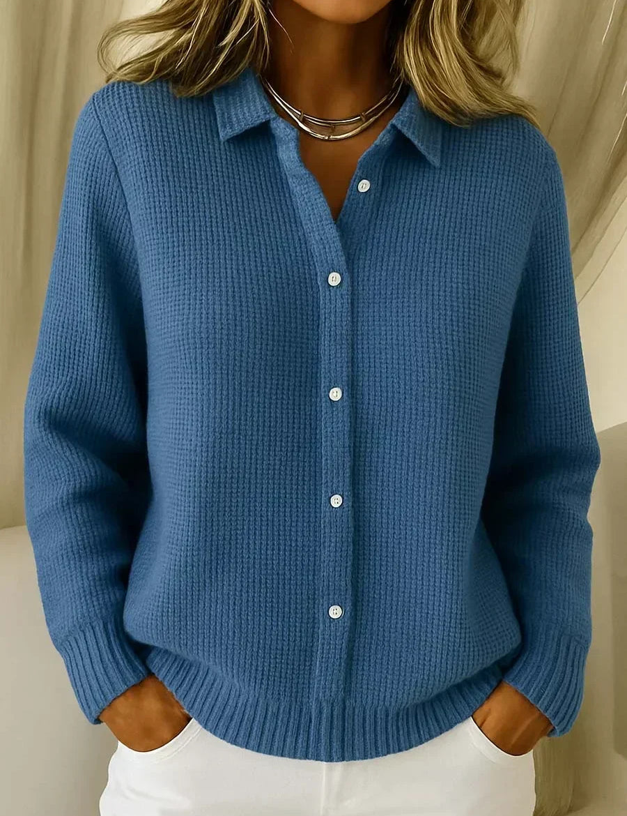 Katrina | Cardigan Botão em Tricot Texturizado
