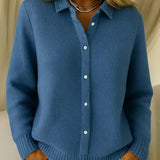 Katrina | Cardigan Botão em Tricot Texturizado