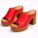 Mizella | Sandálias de Plataforma Elegantes com Salto Grosso
