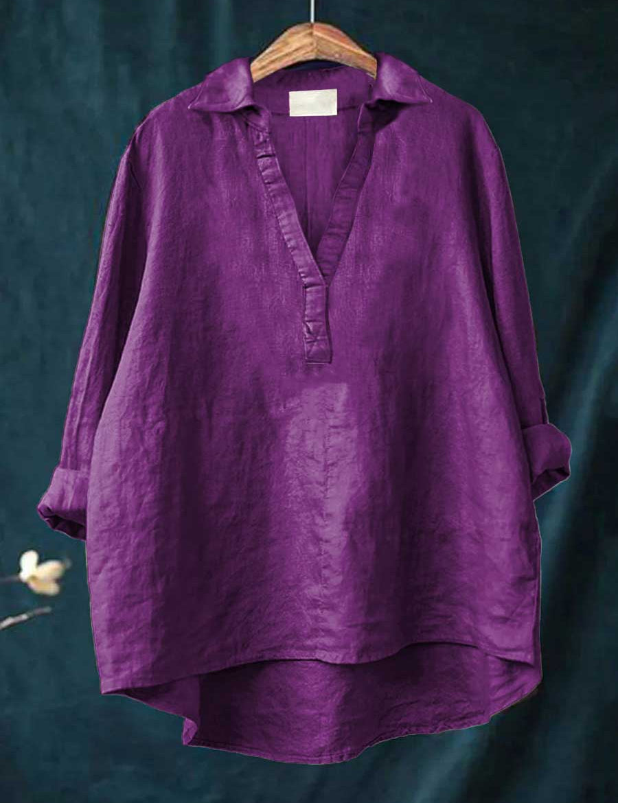 Andrea | Blusa de Linho Elegante para o Verão
