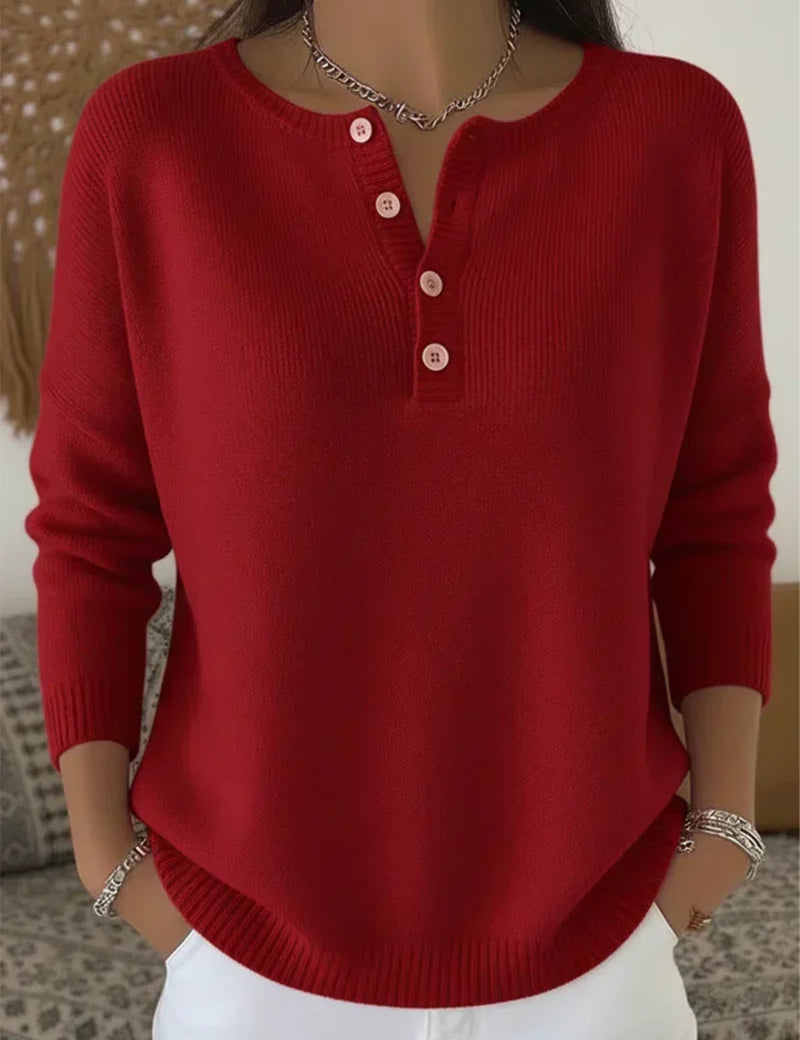 Helena | Jersey de Ponto com Botões Henley