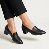 Sonya | Sapatos de Salto Bordados em Couro Macio
