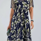 Elisa - Vestido de chiffon floral elegante