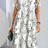 Elisa - Vestido de chiffon floral elegante