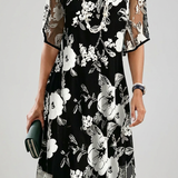 Elisa - Vestido de chiffon floral elegante