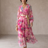Hazel | Vestido cruzado em padrão floral