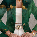 Honorine | Blazer de Mármore Esmeralda