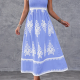 Martina | Vestido maxi com estampado artístico