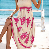 Martina | Vestido maxi com estampado artístico