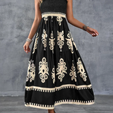 Martina | Vestido maxi com estampado artístico