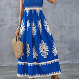 Martina | Vestido maxi com estampado artístico